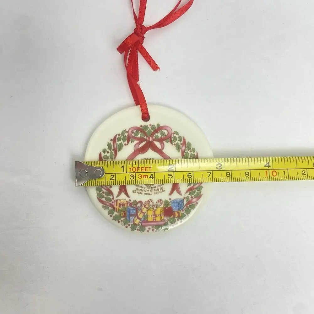 Royal Doulton Bunnykins Vintage Bunnykins Christmas Ornament With Santa Rabbit